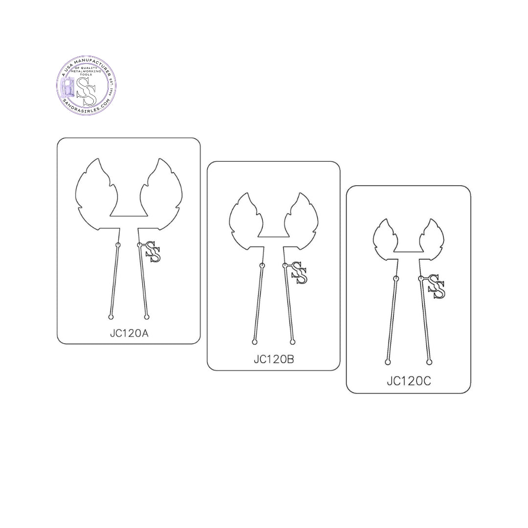 PANCAKE DIE JC120 EARRING COMPONENT LEFT AND RIGHT